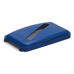 Durabin Blue Paper Slot Rectangular Hinged Lid 60L