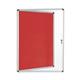 Bi-Office Enclore Display Case Red Felt Acrylic Aluminium Frame 15xA4 VT640105150