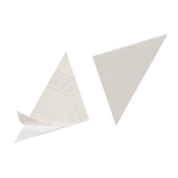 Durable CORNERFIX Self-Adhesive Triangular Corner Pockets - 100 Pack - 75x75mm