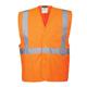 Portwest Hi Vis Band and Brace Vest S/M Orange (Pack of 10)