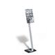 Durable CRYSTAL SIGN Aluminium Display Panel Floor Stand A3 - 1.25m - Silver