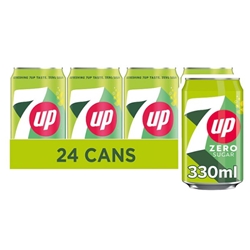 7UP Zero Sugar Free Lemon & Lime Can 330ml