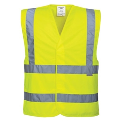 Portwest Hi Vis Band and Brace Vest L/XL Yellow (Pack of 10)
