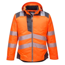 Portwest PW3 Hi Vis Winter Jacket M Orange/Gry