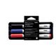 Bi-Office Magnetic Pen Holder with Eraser and 3 Drywipe Markers AA0106