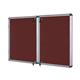 Bi-Office Enclore Display Case Burgundy Felt Acrylic Aluminium Frame 32xA4 VT770106150