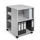 Durable 6 Shelve Office Filing Storage Trolley on Wheels - 75cm Grey