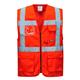 Portwest Berlin Hi Vis Executive Vest S Red (Pack of 10)