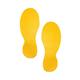 Durable Heavy Duty Adhesive Floor Marking Foot Shape - 5 Pairs - Yellow