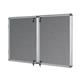 Bi-Office Enclore Display Case Grey Felt Acrylic Aluminium Frame 32xA4 VT770103150