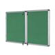 Bi-Office Enclore Display Case Green Felt Acrylic Aluminium Frame 32xA4 VT770102150