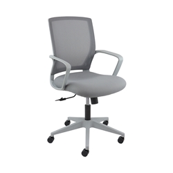  Jonas grey mesh back operator chair with grey fabric seat and grey base