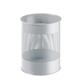 Durable Round Metal Perforated Waste Bin - Scratch Resistant Steel - 15L Grey