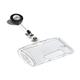 Durable Enclosed Security Pass ID Holder with Badge Reel - 10 Pack - Clear