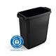 Durable ECO 60L Waste Bin Black - Strong Rectangular Recycling Bin - DURABIN