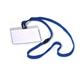 Durable Lanyard Name Badge ID Card Holder + Inserts - 10 Pack - 60 x 90mm - Blue