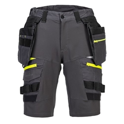 Portwest DX4 Detachable Holster Pocket Shorts 28 Metal Gry