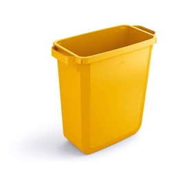 Durable 60L Waste Bin Yellow - Rectangular Recycling Bin - Food Bin - DURABIN