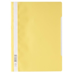 Durable Clear View Project Folder Document Report File - 25 Pack - A4 Yellow