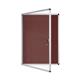 Bi-Office Enclore Display Case Burgundy Felt Acrylic Aluminium Frame 15xA4 VT640106150