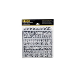Bi-Office Changeable Letter Boards Characters 19mm Silver (Pack of 235) CAR0102