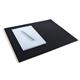 Durable Genuine Leather Non-Slip Desk Mat PC Keyboard Pad - 42x30 cm - Black