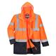 Portwest Hi Vis 5-in-1 Contrast Essential Jacket 3XL Orange/Navy