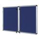Bi-Office Enclore Display Case Blue Felt Acrylic Aluminium Frame 28xA4 VT780107150