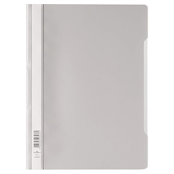 Durable Clear View Project Folder Document Report File - 25 Pack - A4 Grey