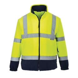 Portwest Hi Vis Contrast Fleece XS Yellow/Navy