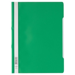 Durable Clear View Project Folder Document Report File - 25 Pack - A4 Green