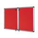 Bi-Office Enclore Display Case Red Felt Acrylic Aluminium Frame 40xA4 VT750105150