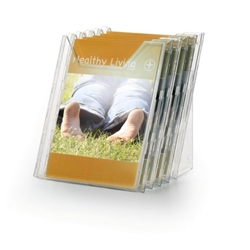 Durable COMBIBOXX 5 Literature Holder - Stand & Wall - A4 Portrait - Clear