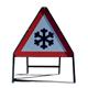 Winter Hazard Snow and Ice Warning Sign 600mm Red/White 403076