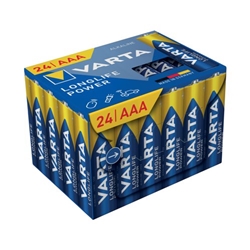 Varta Loglife Power AAA Alkaline Battery 1.5V (Pack of 24) 4903121134