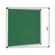 Bi-Office Enclore Display Case Green Felt Acrylic Aluminium Frame 15xA4 VT640102150