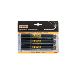 Bi-Office Inkstring XL Drywipe Marker Black (Pack of 3) PE4001