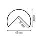 Durable Corner Protection Profile C25R Yellow/Black (Pack of 5) 1100130
