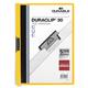 Durable DURACLIP 30 Sheet Document Metal Clip File Folder - 25 Pack - A4 Yellow