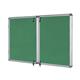 Bi-Office Enclore Display Case Green Felt Acrylic Aluminium Frame 40xA4 VT750102150
