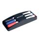 Bi-Office Magnetic Pen Holder with Eraser and 3 Drywipe Markers AA0106