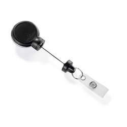 Durable Extra Strong Retractable Clip Badge Reels for ID & Keys - Black