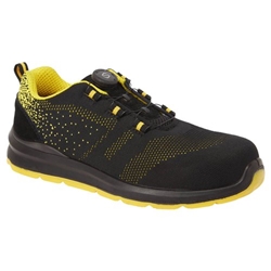 Portwest Portwest Compositelite Wire Lace Safety Trainer Knit S1P 37 Blk/Yellow