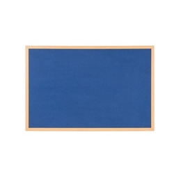 Earth Executive Felt Noticeboard 60x45cm Blue Oak MDF Frame FB0443239