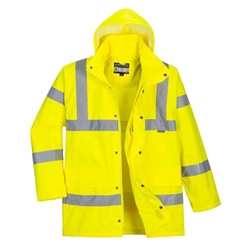 Portwest Hi Vis Breathable Rain Traffic Jacket S Yellow