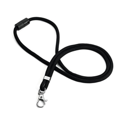 Durable Soft Recycled Fabric Lanyards with Safety Release - 10 Pack - Black