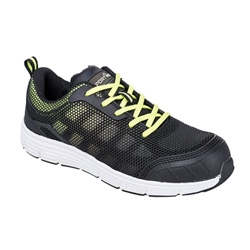 Portwest Steel Textile Trainer S1P FO SR 42 Blk/Green