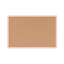 Bi-Office Pastel Cork Noticeboard Salmon Frame 600x400mm MC030011991