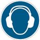 Durable Adhesive ISO 'Use Ear Protection' Sign Safety Floor Sticker - 43cm