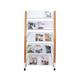 Alba Mobile Wide Literature Display 5x3 Compartments A4 Natural Frame White Compartments DD5GMW BC